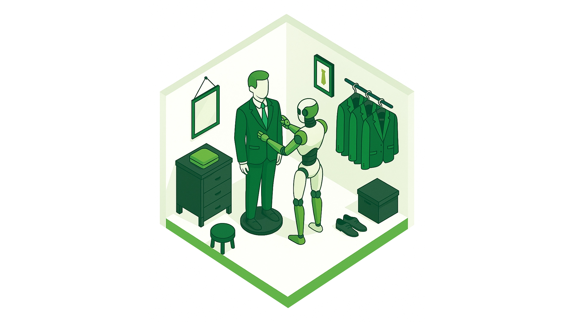 Diagram showing a modular, custom AI architecture tailored to specific business processes and team needs.